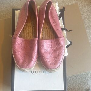 Gucci  Leather Espadrilles
